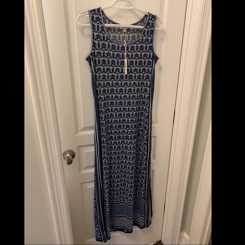 Blue print maxi dress, NEW